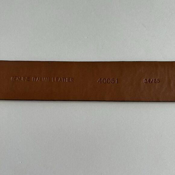 J Campbell Los Angeles Belt Italian Leather Mens Brown Embossed Size 34 - Picture 9 of 11